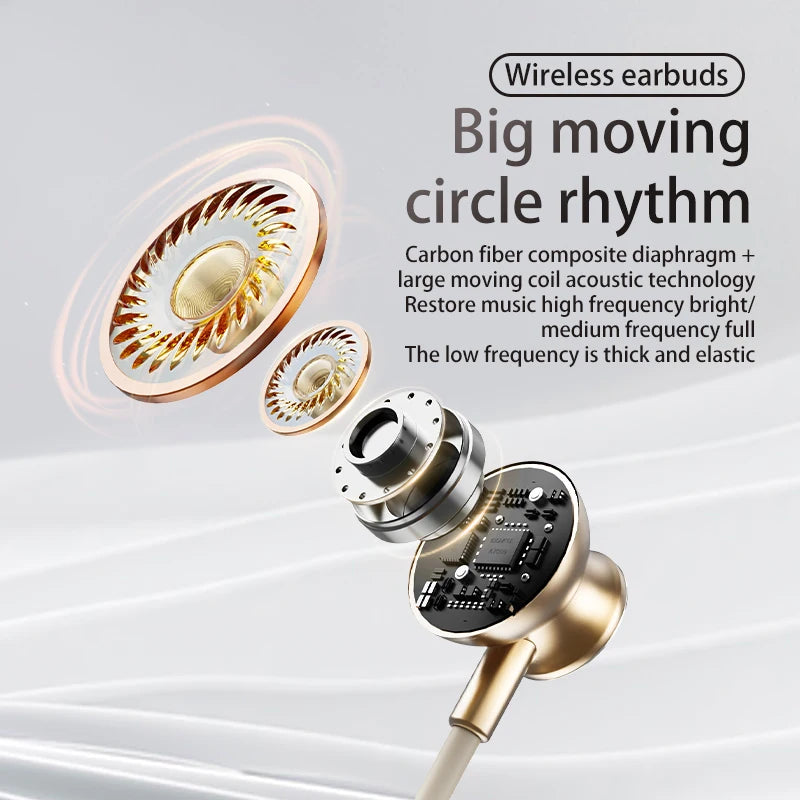 EARDECO Bass Bluetooth Earphone Neckband Earphones Sport Wireless Headphones  Stereo Handsfree Headset with Mic Big Moving Coil