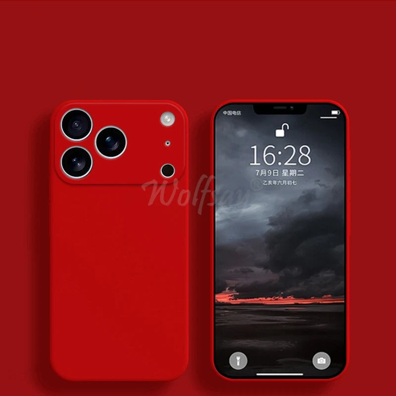 For iPhone 17 Pro Case Liquid Silicone Plain Rubber TPU Case For iPhone 17 Pro Cover Protector For iPhone 17 Air Pro Max Case