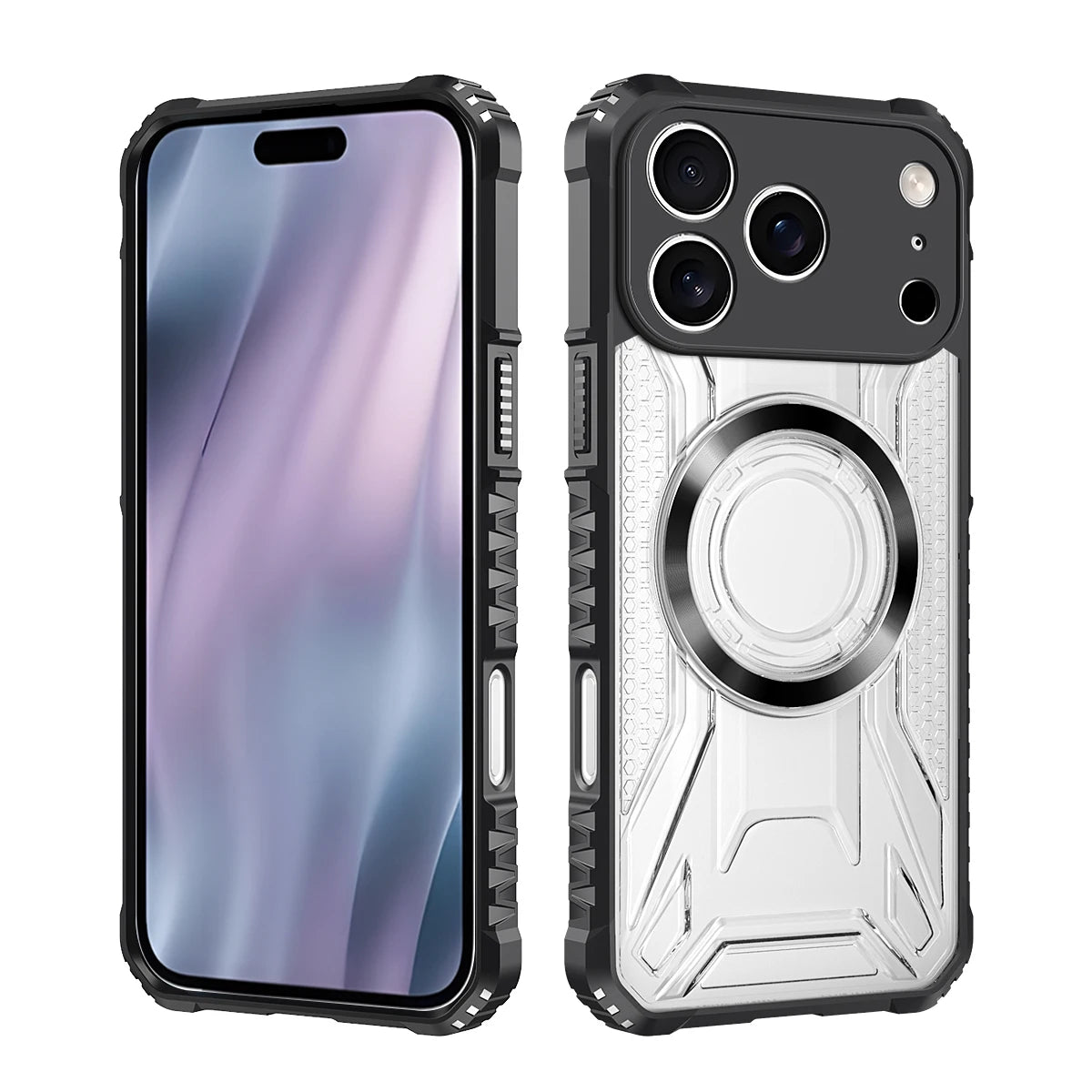 Shockproof Armor Magnetic Case for IPhone 17 Air 16E 15 14 Plus 13 12 11 17 Pro Max for Magsafe Wireless Charging PC Hard Case