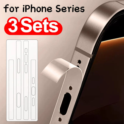 Hydrogel Side Protective Sticker Film For iPhone 16 15 14 Plus 13 Pro Max Anti-Scratch Frame Phone Border Covers For iPhone 16