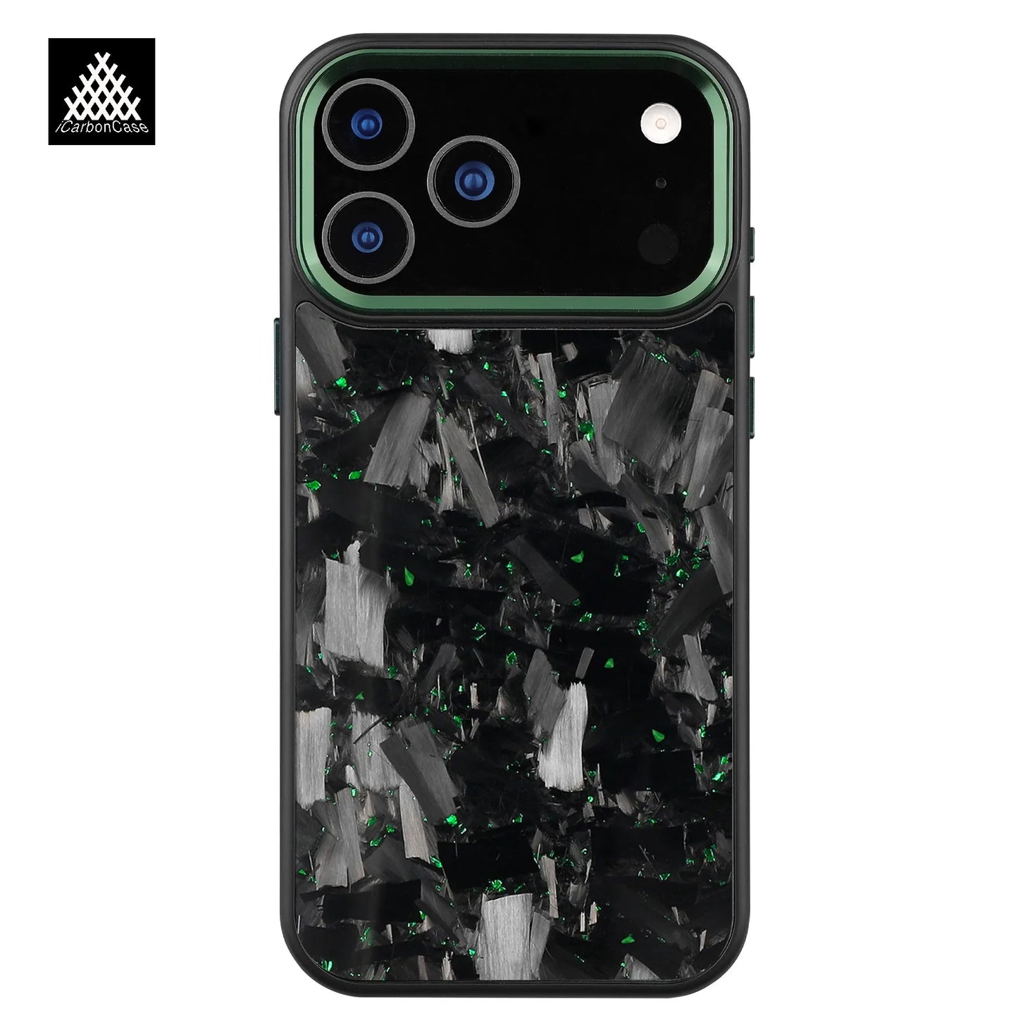 Forged Carbon Fiber Case for iPhone 17 17Air 17Pro 17 Pro Max with Magsafe and Metal Camera Lens /Buttons Anti-drop Phone Cover
