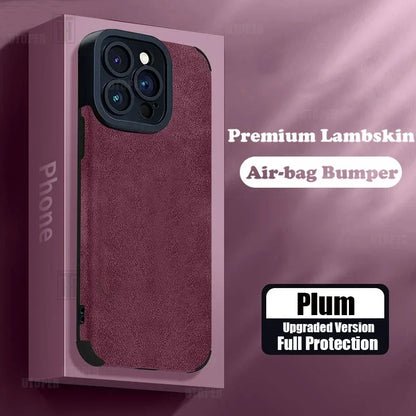 Advanced Business Suede Anti-slip Phone Case For iPhone 16 15 14 13 12 11 Pro Max 16 Plus Lens Full Protection Shockproof Cover