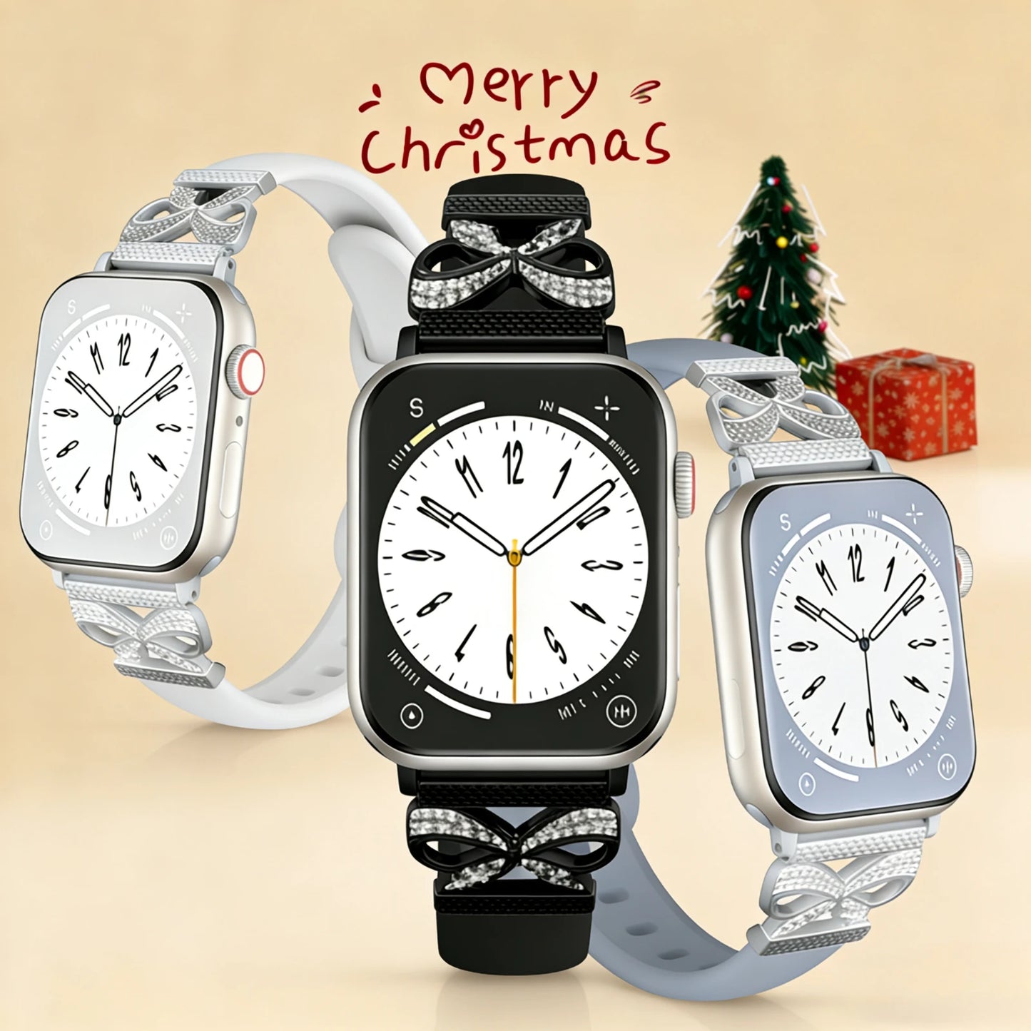 Christmas Bands for Apple Watch Band Silicone Sport Strap for iWatch Ultra Serie11-SE,Stylish Watch Band,Lightweight Band