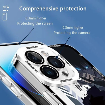 Case For iPhone 15 16 Pro Max 14 Plus 13 12 11 Pro XR XS X 8 7 SE 2020 Anime S-Solo Levelings Shockproof Clear Silicone Cover