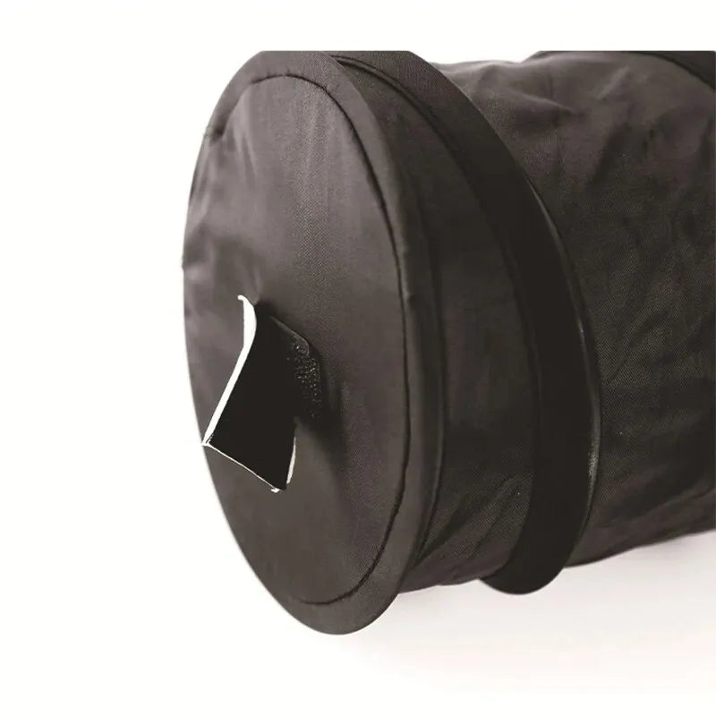 Car Trash Can Portable Durable Foldable Hanging Car Storage Bucket Chair Back Oxford Cloth Storage Bag Trash Can 1pc