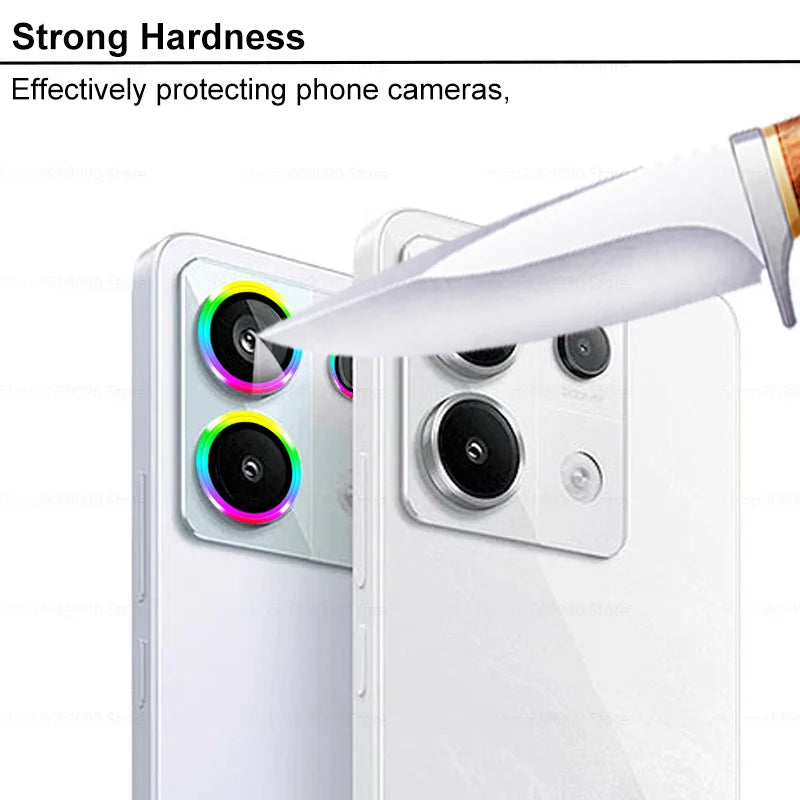 3D Camera Protector Glass For Xiaomi Redmi Note 13 Pro 13Pro Plus 4G 5G HD Tempered Glass Lens Metal Rear Ring Redmy Note13 Pro - covers4phones