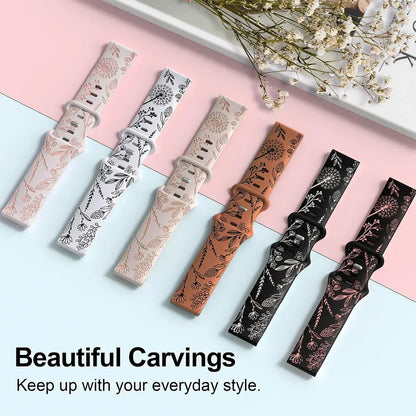 New Silicone Strap For Samsung Galaxy Watch 4/5/6/7 40mm 44mm 5 Pro 45mm Two-Tone Dandelion Band for Galaxy Watch 6/4 classic