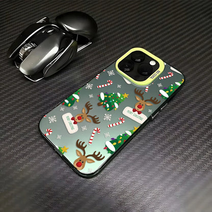 Santa Claus Elk Snowman Christmas Phone Case For iPhone 17 16e 16 15 14 13 12 11 mini Pro Max X XR 8 7 Air Plus Anti Fall Cover