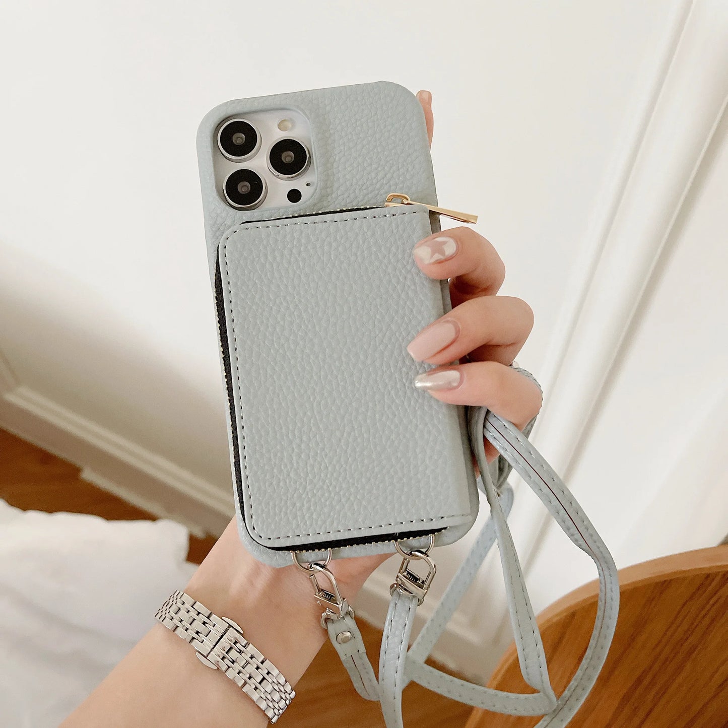 Wallet PU Leather Phone Case For iPhone 17 Air 16 E 15 14 13 12 Pro Max Plus Crossbody Shoulder Lanyard Card Holder Purse Cover