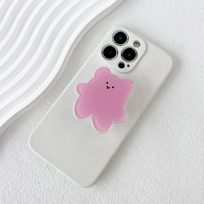 Acrylic Material Cartoon Cute Bear Design Phone Holder Foldable Grip