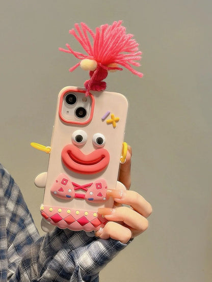 3D Sausage Mouth Girl Suitable For iPhone 14 Phone Case 15 Pro Max 12 11 Anti drop Silicone 13 Full Cover