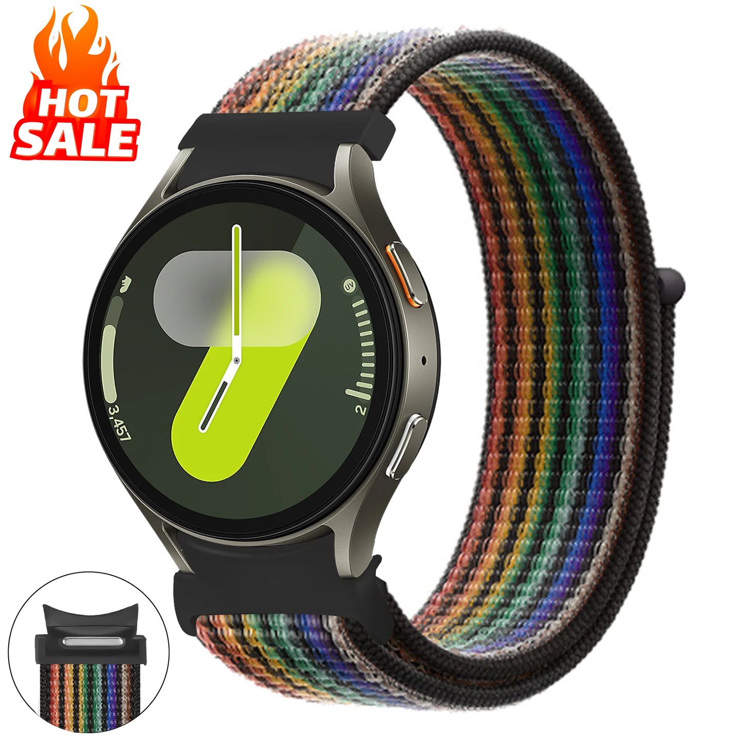Nylon loop Band For Samsung Galaxy Watch 7 6 5 4 44mm 40mm 5 pro 45mm Sport 20mm bracelet Galaxy Watch6 Classic 47mm 43mm Strap