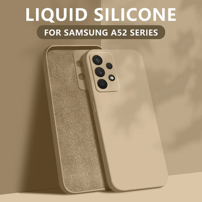 Liquid Silicone Case For Samsung Galaxy S25 Edge S25 S24 S23 S22 Ultra Plus S24 FE A56 A54 A53 A55 A16 Camera Protect Soft Cover