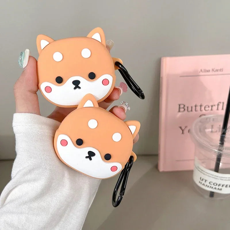 Cute Shiba Inu Cool Bulldog Case for Samsung Galaxy Buds Pro Live 2 Buds2 Pro Cover Protective Shell Shield for Galaxy Buds FE - covers4phones