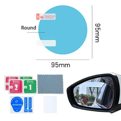 2/4pcs Car Rearview Mirror Film Side Window Rainproof Clear Film Anti Fog Window Mirror Protective Sticker for Car Accessories