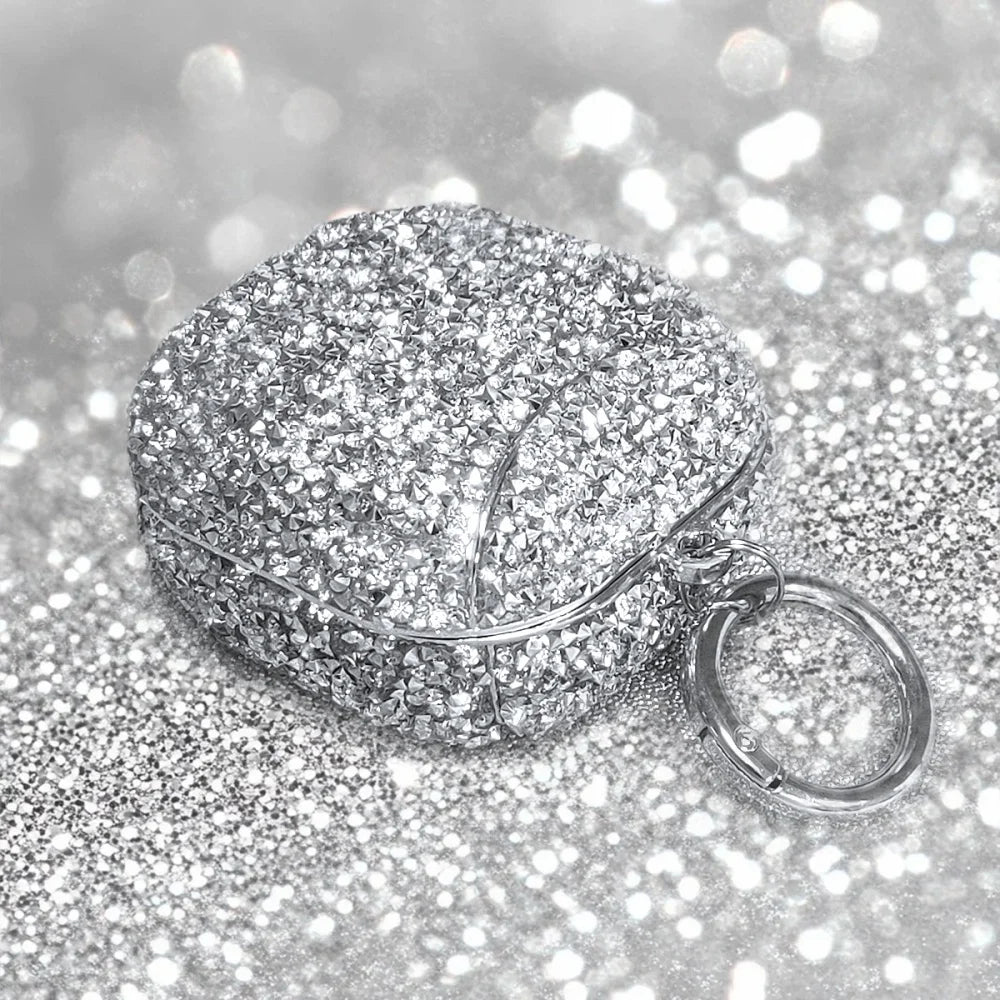 For Samsung Galaxy Buds 3 Live 2 Pro Case Luxury Bling Glitter Diamond Rhinestones For Galaxy Buds3Pro Buds2 Soft Earphone Cover