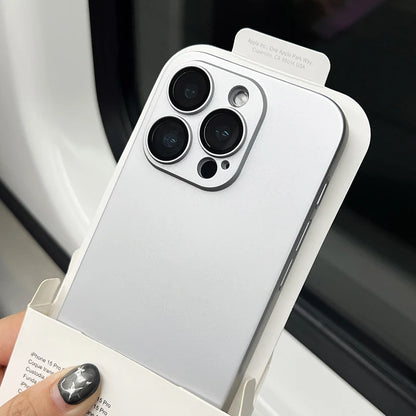 Original Color Ultra Thin Matte PC Case for iPhone 16 15 14 Plus 13 12 11 Pro Max Glass Camera Protection Shockproof Slim Case