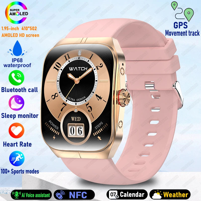 2025 New HD  AMOLED screen For OPPO Watch 4 Pro Sports Smart Watches Men GPS Track Waterproof Bluetooth Call NFC Smart Watch