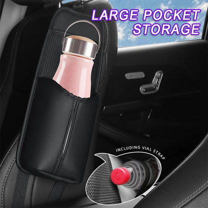 SEAMETAL Car Seat Side Storage Bag Hanging Auto Seat Organizer Tissue Holder Universal Mesh Storage Pocket for Phone Bottle