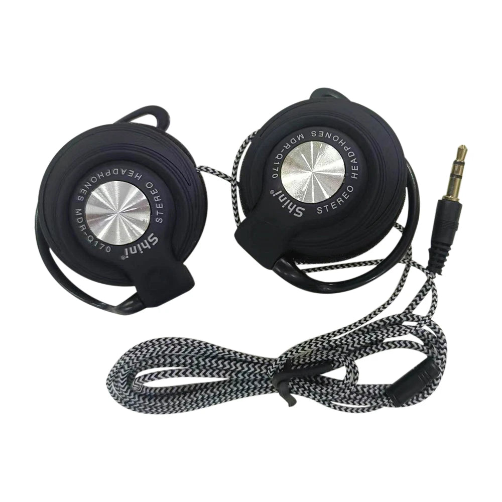 Q170 Universal 3.5mm Wired Headphones HIFI Heavy Bass Headset Over-ear Adjustable Ear Hook Earphones Music Earphone