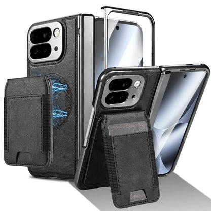 For Google Pixel 10 Pro Fold Case Protective Card Slots Leather Magsafe Holder Mobile Phone Back Cover