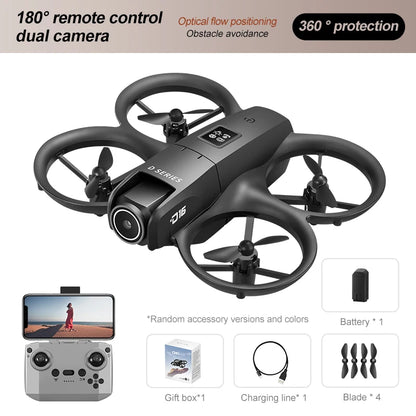 New D16 Mini Drone Dual Camera 8K HDAerial Aircraft Obstacle Avoidance UAV Fixed Remote Control Airplane Gift Toys 20000M
