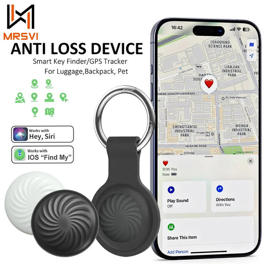 MRSVI Smart GPS Tracker Mini Tracking Device Finder  For Apple Find My APP Smart Tag Anti Lose Reminder Device Locator Key Kids