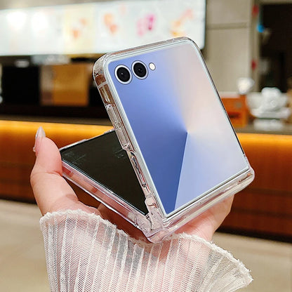 Christmas Tree Bear Clear Phone Case For Samsung Galaxy Z Flip 7 FE 6 5 4 3 5G Folding Hard PC Cover For Samsung Z Flip7 Flip6