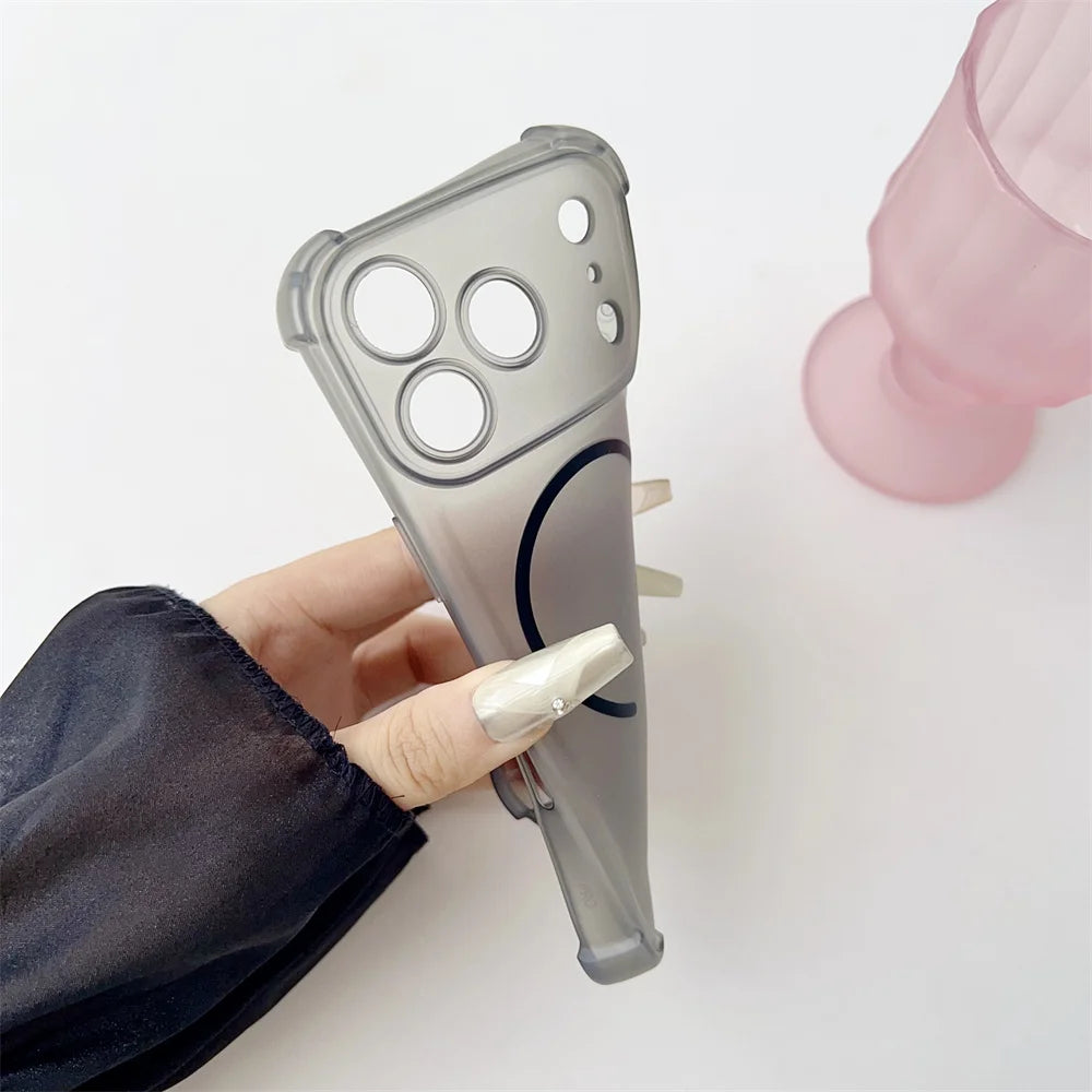 For Magsafe Clear Matte Shockproof Armor Phone Case For iPhone 17 16 15 14 13 12 Pro Max Air Plus Lens Protective Soft TPU Cover