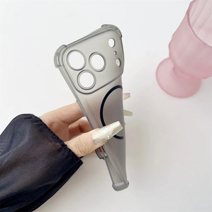 For Magsafe Clear Matte Shockproof Armor Phone Case For iPhone 17 16 15 14 13 12 Pro Max Air Plus Lens Protective Soft TPU Cover