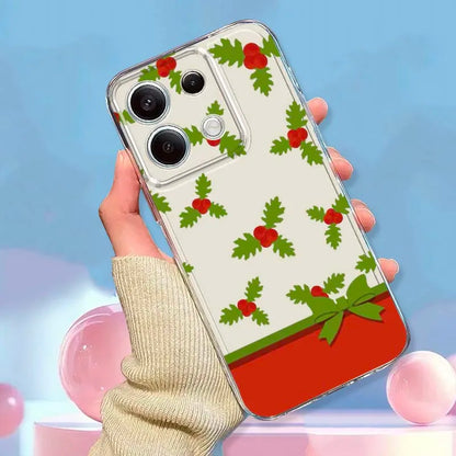 Christmas Tree Art For Xiaomi Redmi Note 8 8T 9 9T 11E 12 13 14 Pro Plus Turbo 5G Fashion TPU Transparent Phone Case