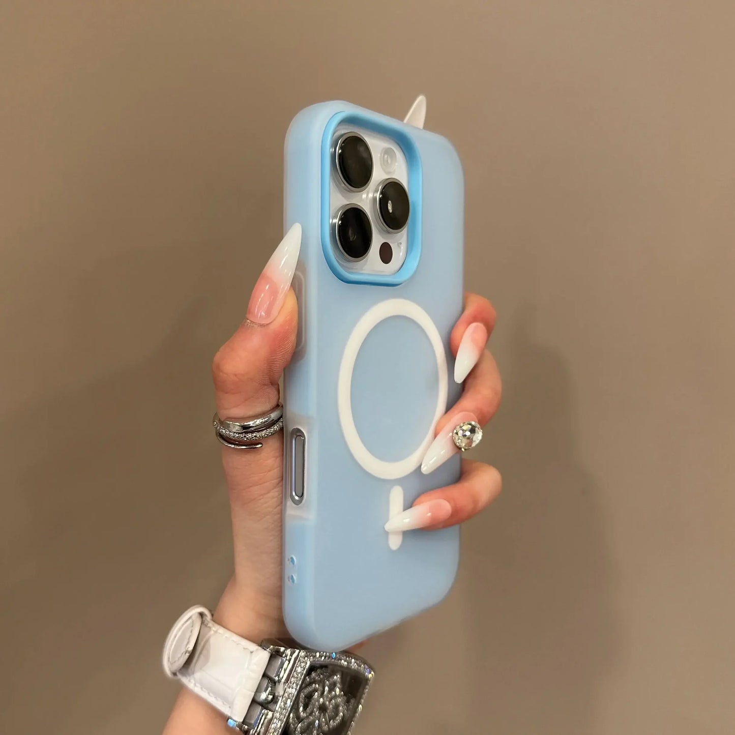 Luxury Candy Color 2 IN 1 Magsafe Case for iPhone 17 16 15 14 Plus 13 12 Pro Max 11 Magnetic Wireless Charge Matte Soft Cover