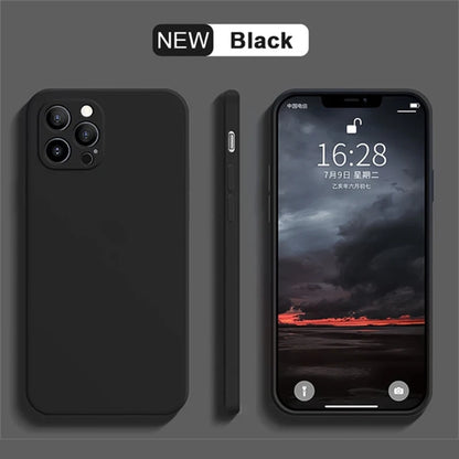 Full Protection case Dark Purple For iPhone 16 Liquid Silicone Phone Case 11 12 13 14 15 Pro Max Mini X XS XR 7 8 14 15 16 Plus