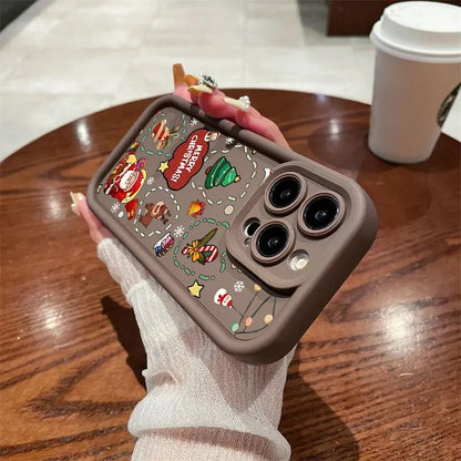 Case For Google Pixel 9 8 7 8A 7A Pro XL 9Pro 7Pro 8Pro 9ProXL Silicone Ins Cartoon Christmas New Year Gift New Design Hot Cover