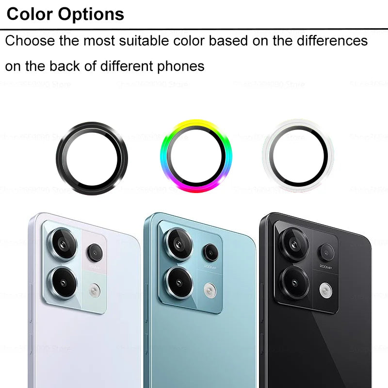 3D Camera Protector Glass For Xiaomi Redmi Note 13 Pro 13Pro Plus 4G 5G HD Tempered Glass Lens Metal Rear Ring Redmy Note13 Pro - covers4phones