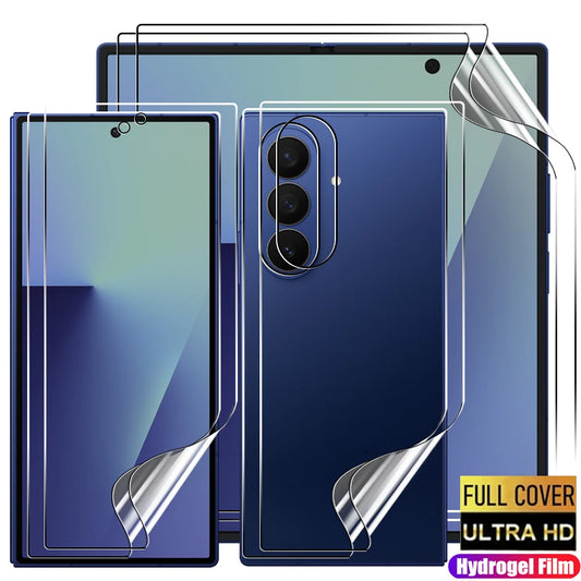 Flexible Hydrogel Film for Samsung Galaxy Z Fold 7 HD Clear Front Back Full Cover Screen Protectors for Samsung Galaxy Z Fold 7