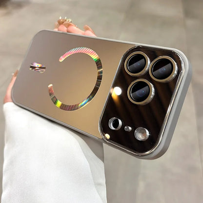 17 promax Air Case Big Window Flowing Light for Magsafe Magnetic Case for IPhone 17 16 15 14 13 17 Pro Max Phone Cover 17pro