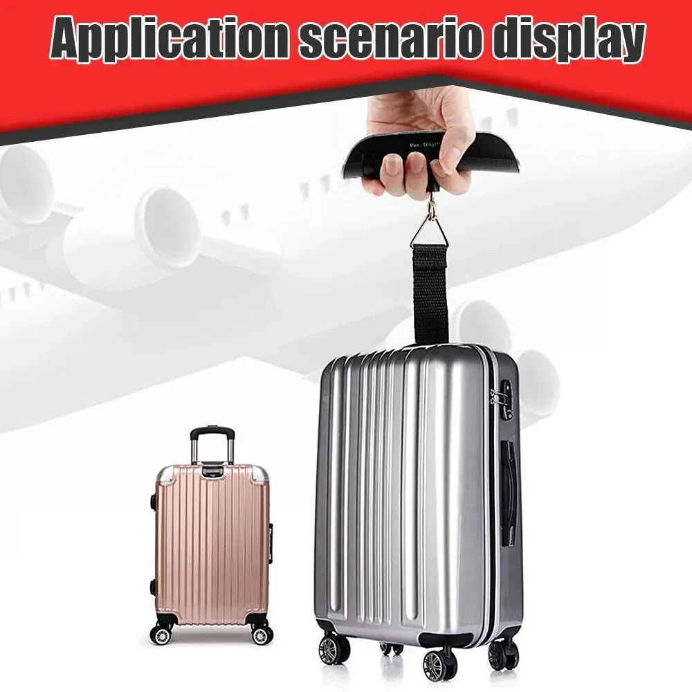 110lb/50kg Portable Scale Digital LCD Display Electronic Scale Weight Suitcase Travel Weighs Baggage Bag Weight Balance Tool - covers4phones