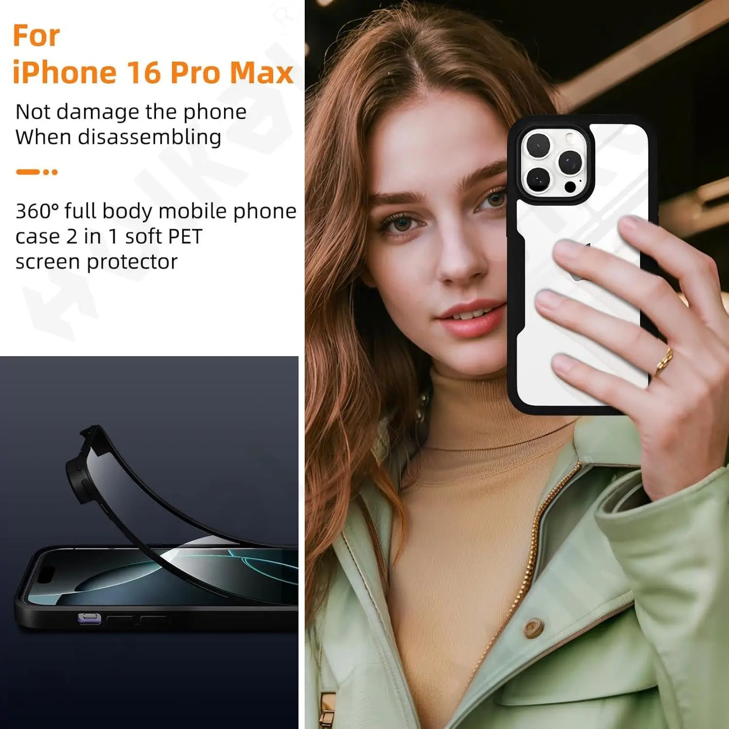 Case For iPhone 17 16 15 14 13 12 11 Pro Max Plus XS Max Plus 20245 360 Full Shockproof Silicone Screen Protection Phone Cover