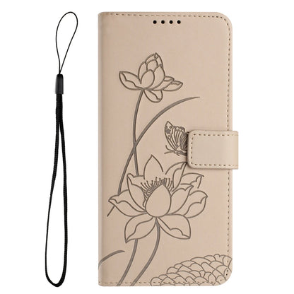 for Funda iPhone 17 16 15 14 13 12 11 Pro Max Lotus Leather Phone Case for Etui iPhone 17 Air 16E 15 Plus Cases Flip Cover Women