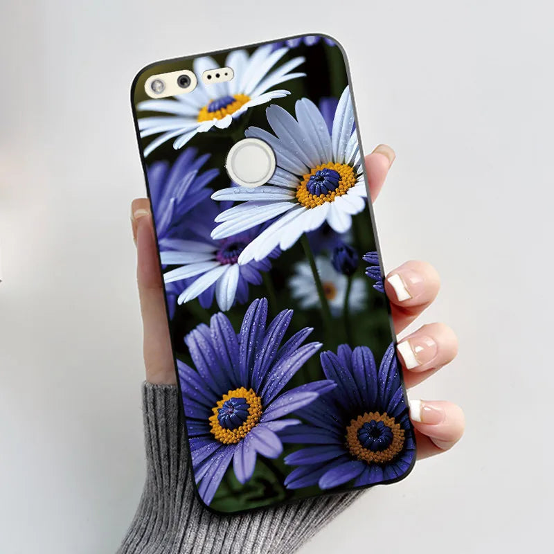 Case For Google Pixel 1 Soft Silicone Black Case For Google Pixel 1XL Elegant Style New Design Pattern Koi Dragon King Casing