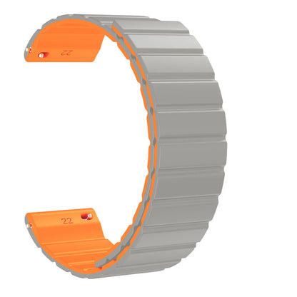 16mm 18mm 20mm 22mm Silicone Magnetic Rubber Watch Strap Band For Smart Sport Watch Connected Bracelet Man Watchband Watchstrap