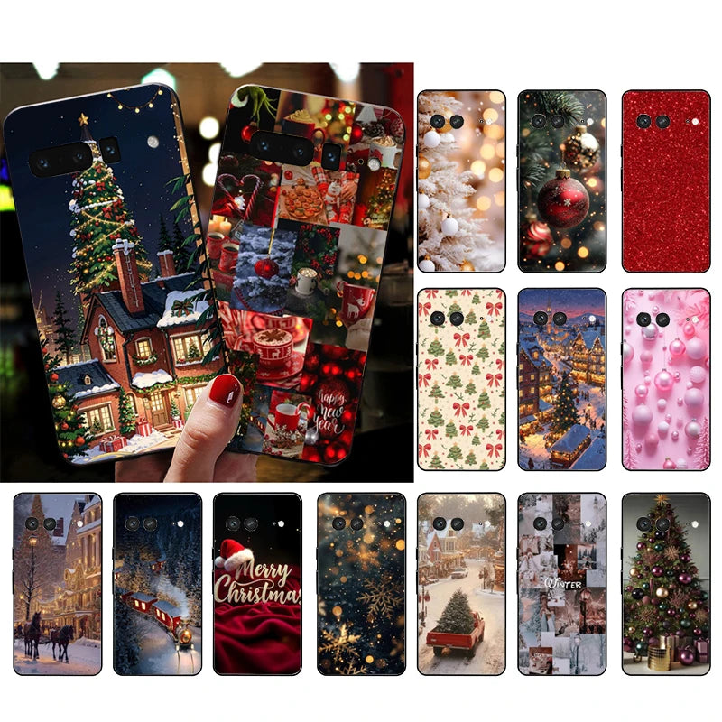 Phone Case For Google Pixel 10 9 Pro XL 9A 8 7 6 Pro Pixel 8A 7A 6A Pixel 8 7 6 5 Winter Christmas Case