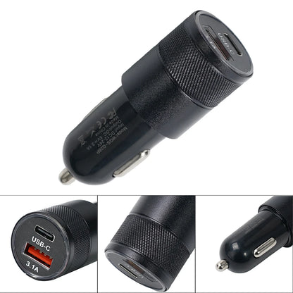 66W USB Car Charger Quick Charge 3.0 Type C Fast Charging Phone Adapter Car Adapter Socket Cigarettes Lighters