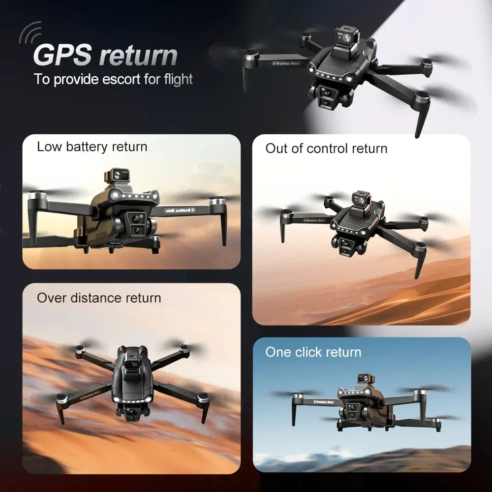 Original V198GPS Drone 4K Profesional FPV Brushless Laser obstacle avoidance Aerial Optical Foldable Quadcopter Mini 8K Dron