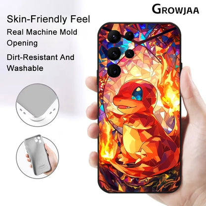 Charizard Crush Cool Cute Phone Case For Samsung Galaxy S25 S24 S22 S23 Ultra S21 S20 Plus 5G Protective Silicone Funda