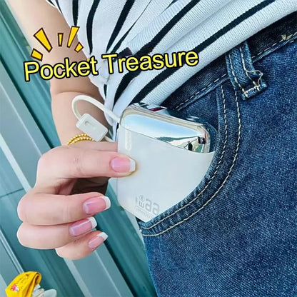 CCC 20000mAh Mini Power Bank 66W Super Fast Charging Built-in USB-C Cable PD3.0/QC3.0 Certified Portable Charger Travel-Friendly