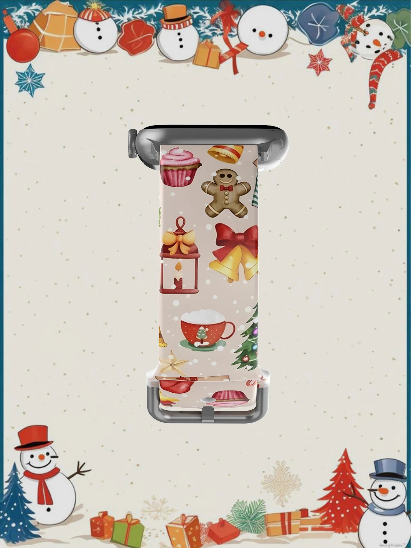 Christmas Small cake gingerbread man For Apple Watch Band 45 mm 44 40 41 38 42mm Bracelet iWatch Series 7 6 3 se 8 9 10 11 Ultra