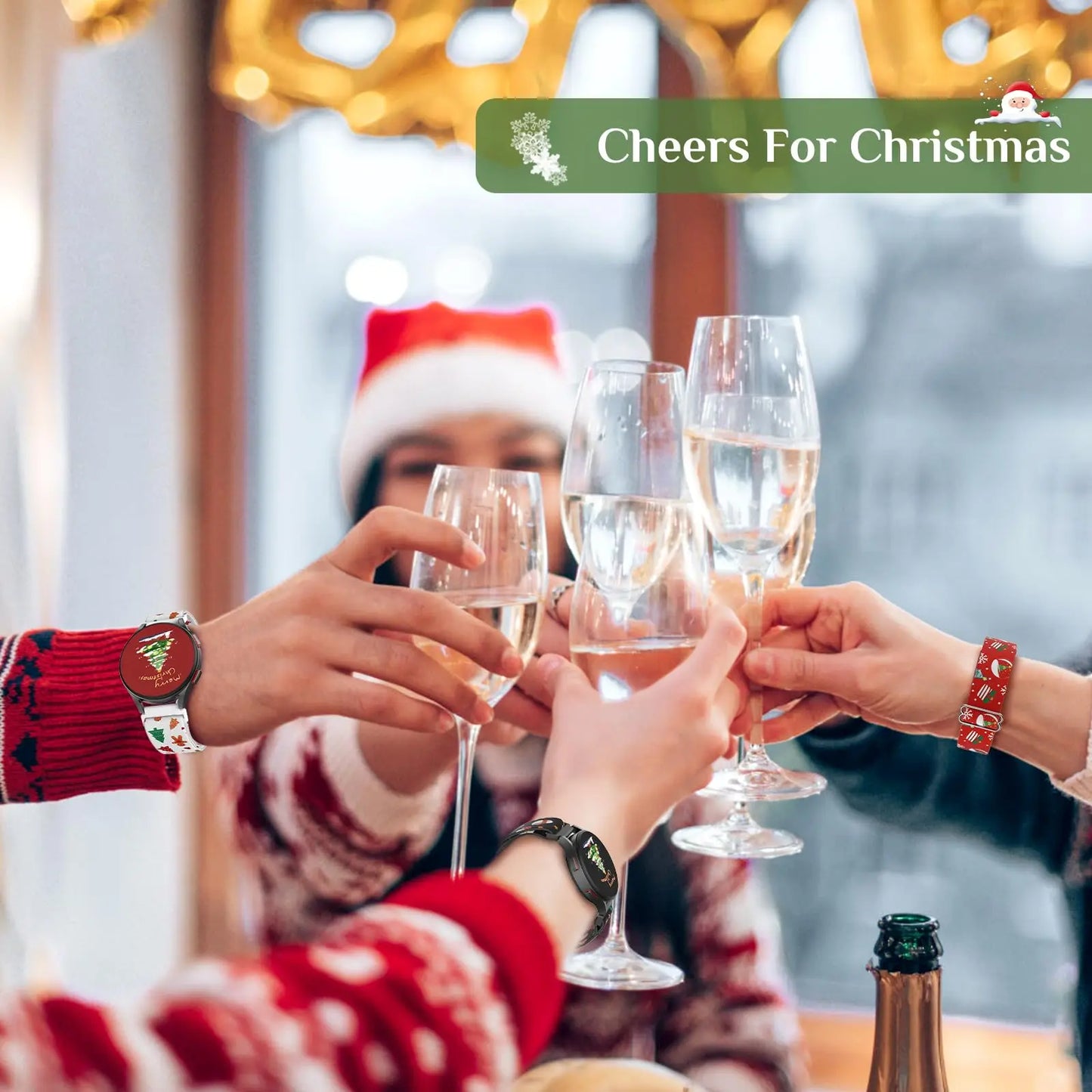 20mm Christmas Nylon Band Compatible For Galaxy Watch 7 6 5 4 FE Band 40mm 44mm 5 Pro 45mm for Galaxy Watch 6 4 Classic 47mm