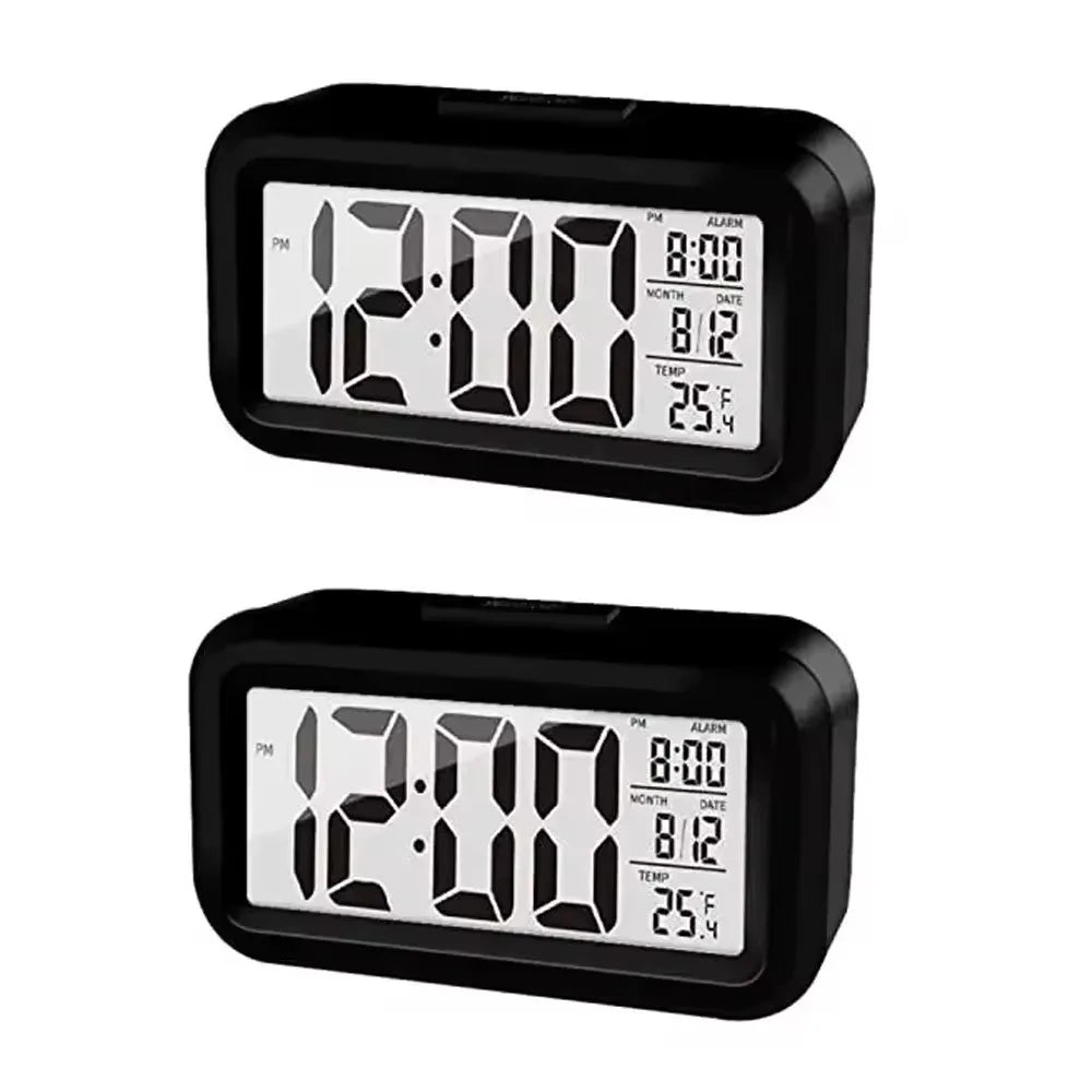 LED Digital Alarm Clock Backlight Snooze Data Time Calendar Desktop Multifunction Electronic Backlight Table Clock - covers4phones